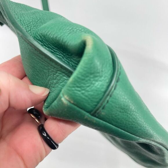 Fossil Womens Crossbody Bag Leather Multiple Pockets Zip Adjustable Strap Green - Picture 9 of 13